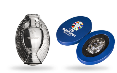 Monnaie 3 onces haut relief «Trophée» officiel UEFA